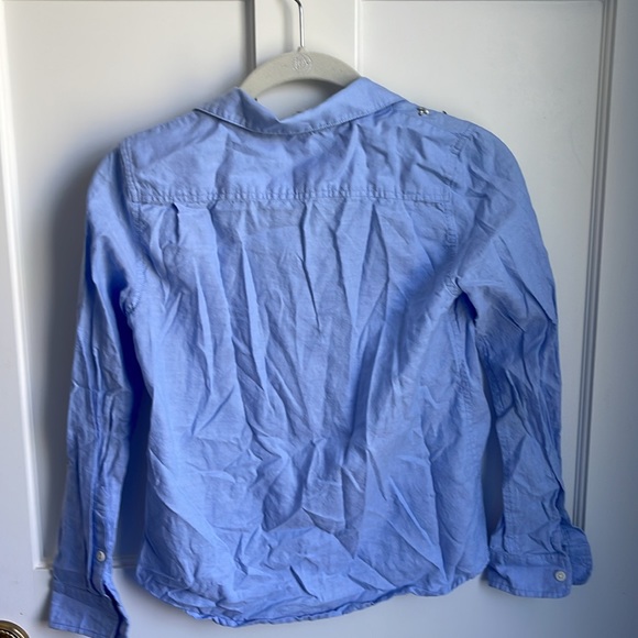 Crewcuts Girls Sequin Button-down - color: light blue - size: 12 Y - Picture 4 of 4
